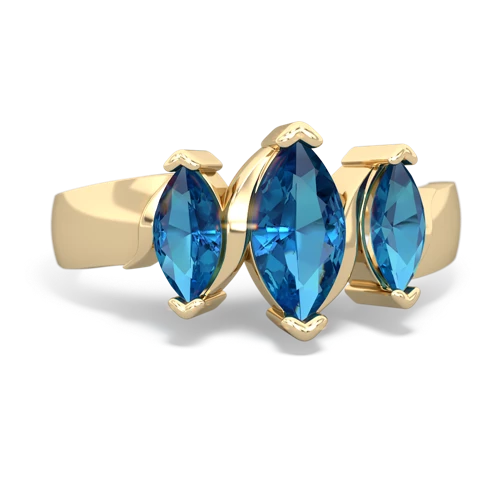 blue topaz-lab ruby keepsake ring