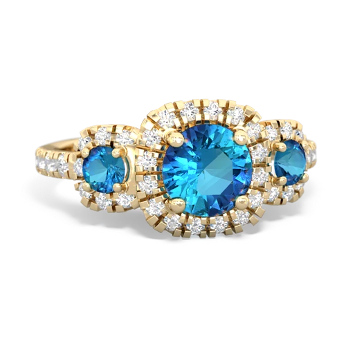 opal-alexandrite three stone regal ring