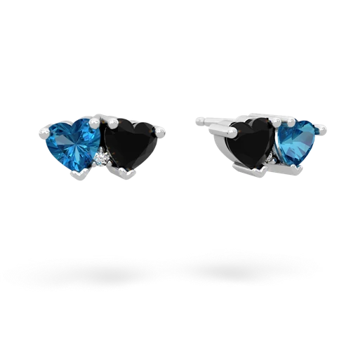 london topaz-onyx  earrings