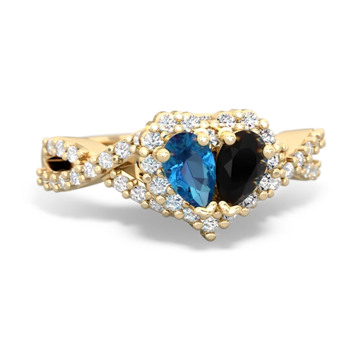 london topaz-onyx engagement ring