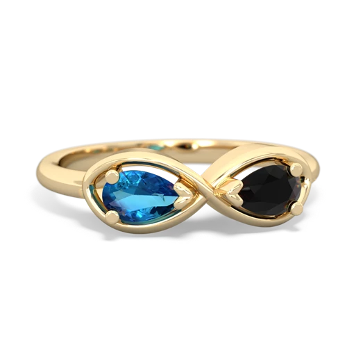 london topaz-onyx infinity ring