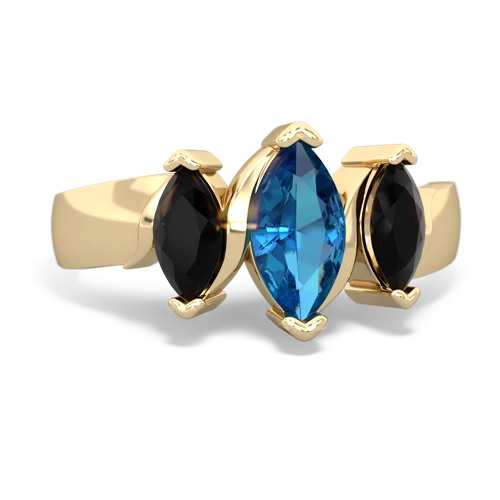 london topaz-onyx keepsake ring