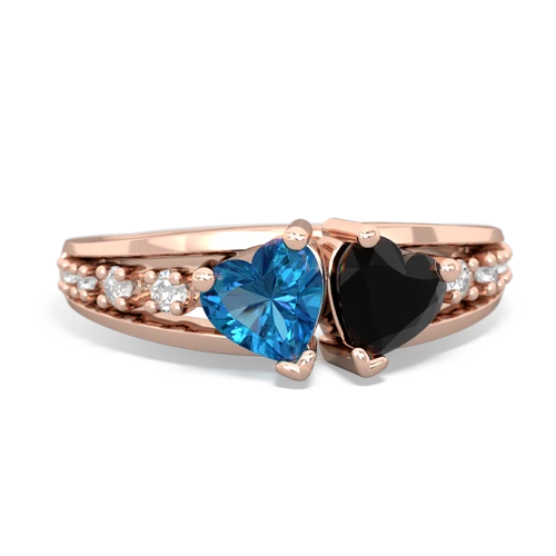 london topaz-onyx modern ring