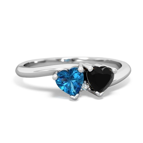 london topaz-onyx sweethearts promise ring