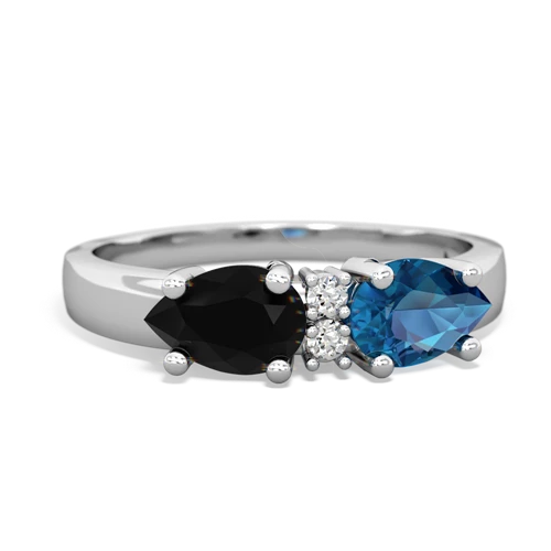 london topaz-onyx timeless ring