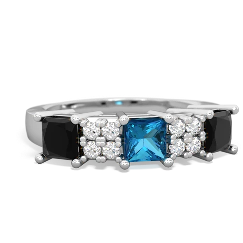 london topaz-onyx timeless ring