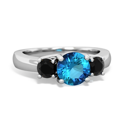 london topaz-onyx timeless ring