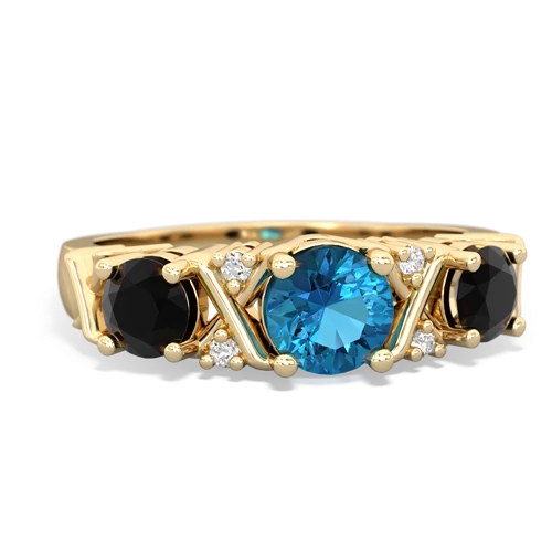 london topaz-onyx timeless ring