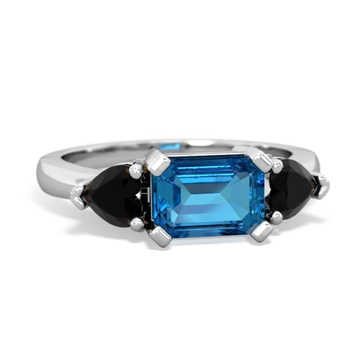 london topaz-onyx timeless ring