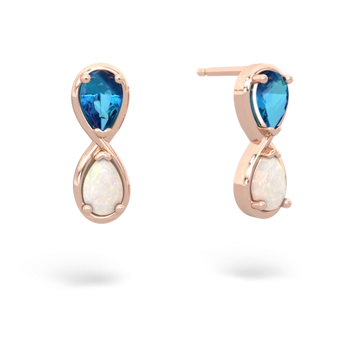 london topaz-opal infinity earrings