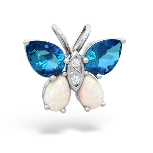 london topaz-opal butterfly pendant