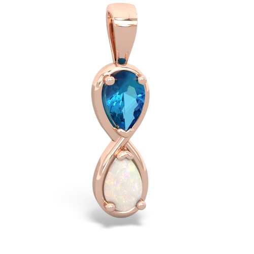 london topaz-opal infinity pendant