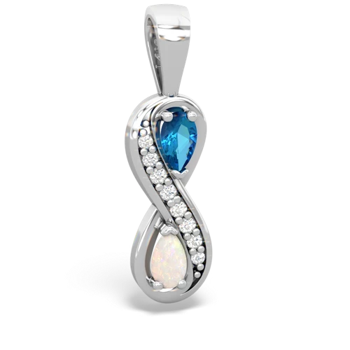 london topaz-opal keepsake infinity pendant