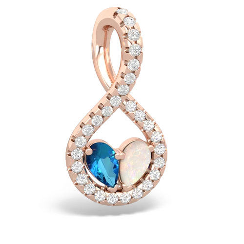 london topaz-opal pave twist pendant