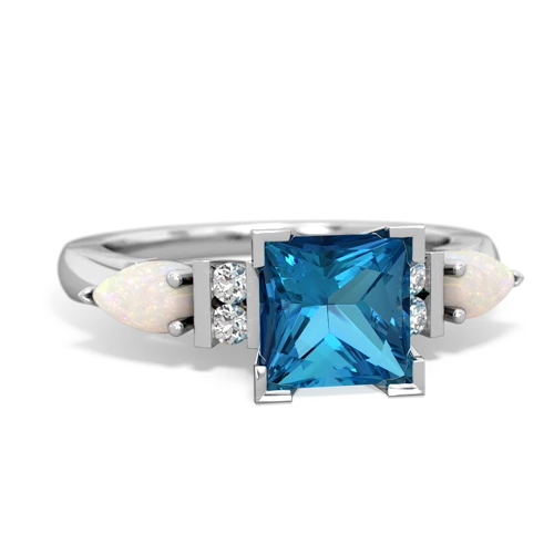 london topaz-opal engagement ring