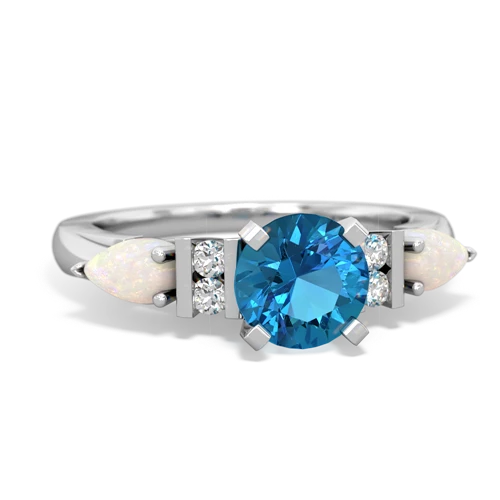 london topaz-opal engagement ring