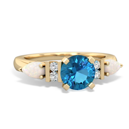 london topaz-opal engagement ring