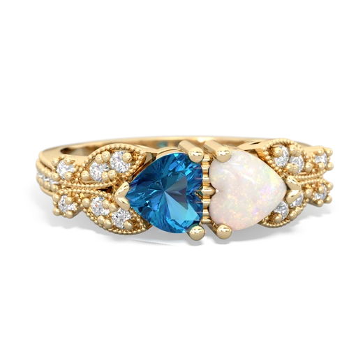 london topaz-opal keepsake butterfly ring