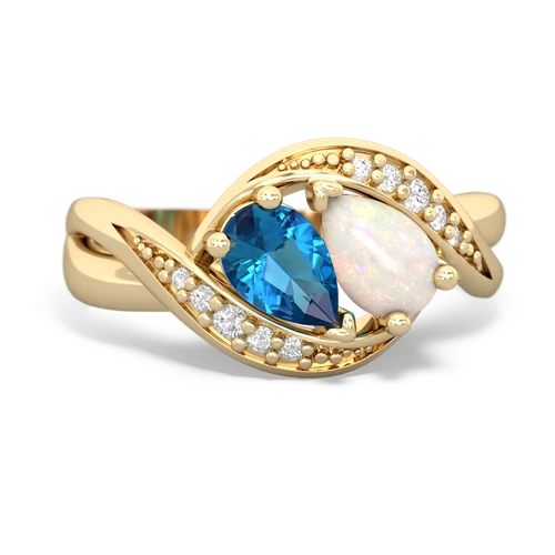 london topaz-opal keepsake curls ring