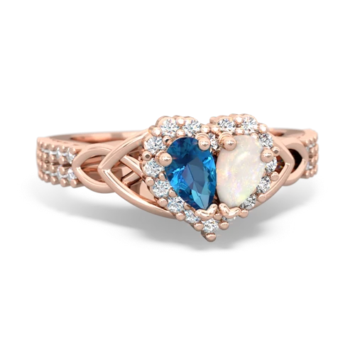 london topaz-opal keepsake engagement ring