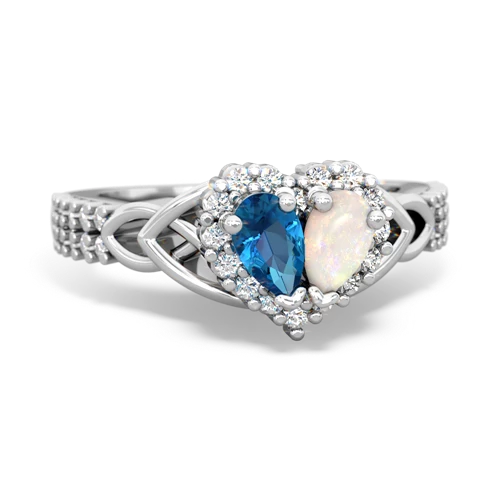 london topaz-opal keepsake engagement ring