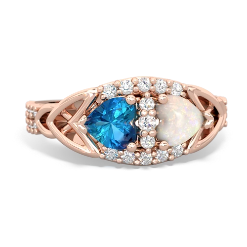 london topaz-opal keepsake engagement ring