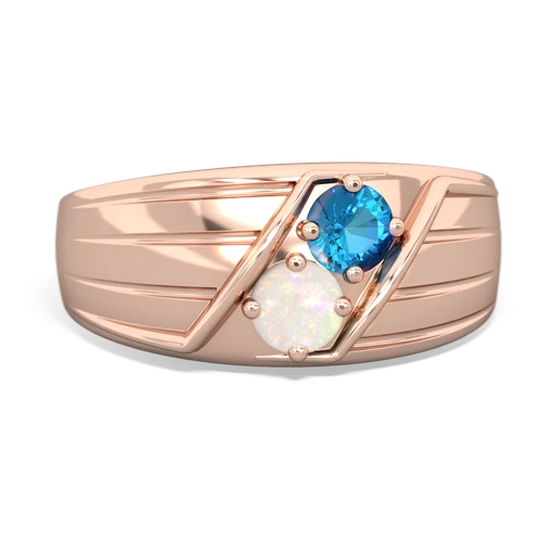 london topaz-opal mens ring