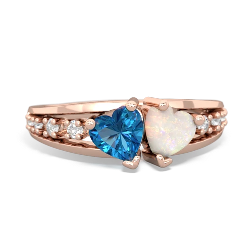 london topaz-opal modern ring