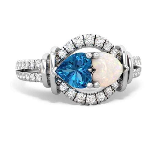 london topaz-opal pave keepsake ring