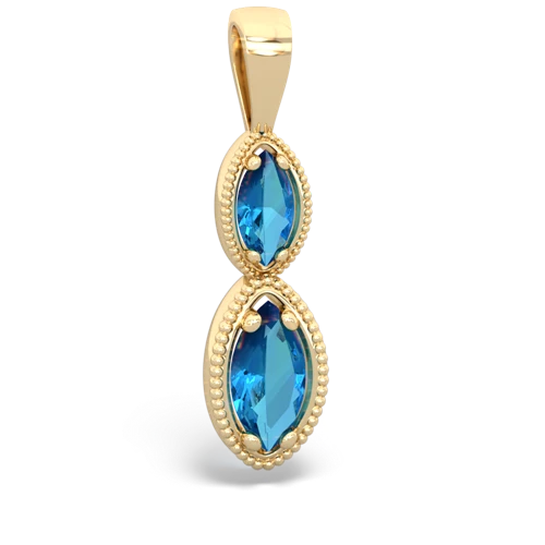 london topaz antique milgrain pendant