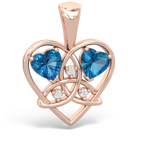 london topaz celtic heart pendant