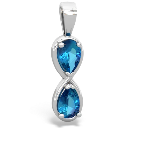 london topaz infinity pendant