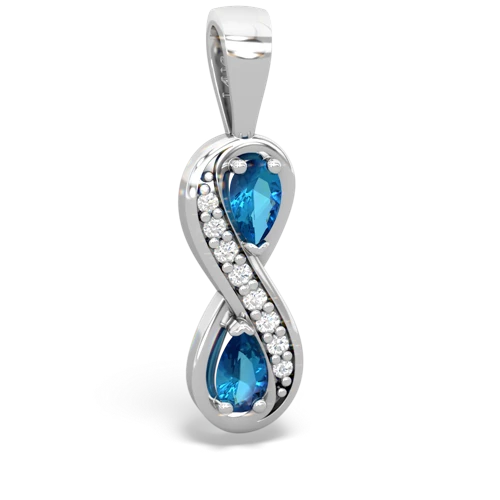 london topaz keepsake infinity pendant