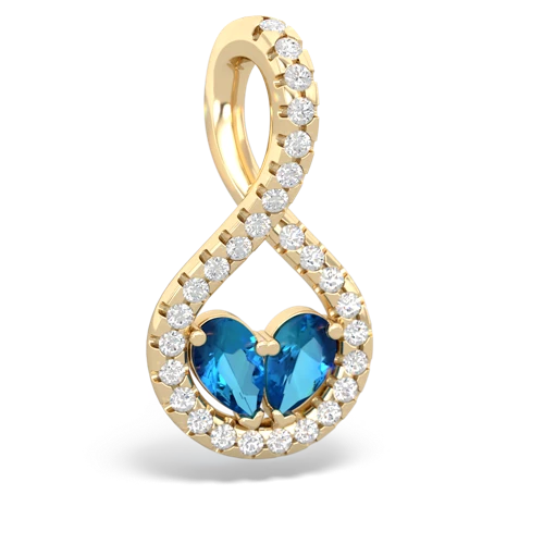 london topaz pave twist pendant