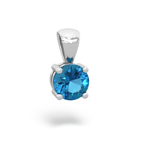 london topaz round basic pendant