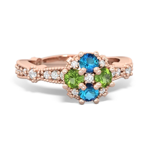 london topaz-peridot art deco engagement ring