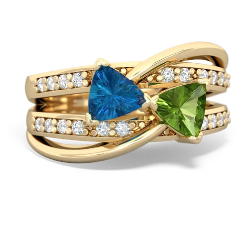 london topaz-peridot couture ring