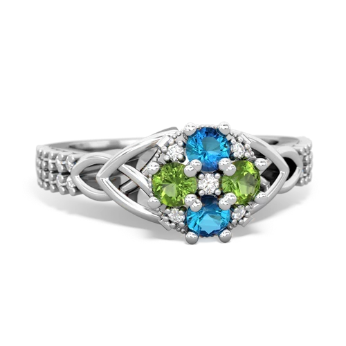 london topaz-peridot engagement ring