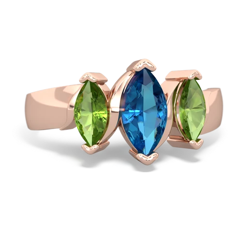 london topaz-peridot keepsake ring