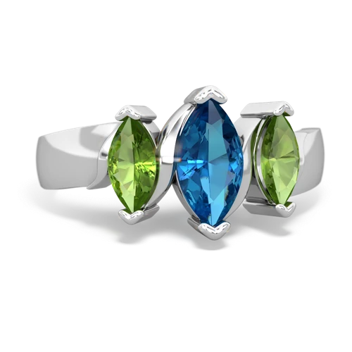 london topaz-peridot keepsake ring