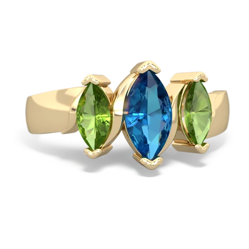 london topaz-peridot keepsake ring