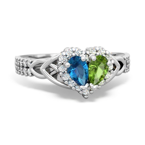 london topaz-peridot keepsake engagement ring