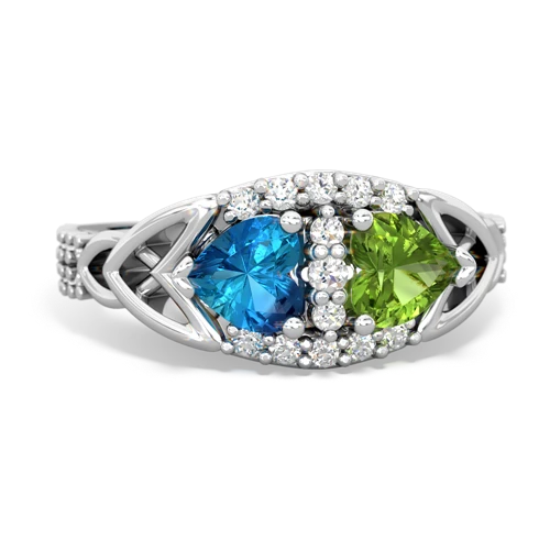 london topaz-peridot keepsake engagement ring