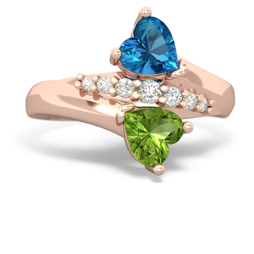 london topaz-peridot modern ring