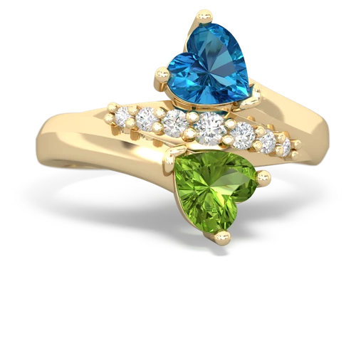 london topaz-peridot modern ring