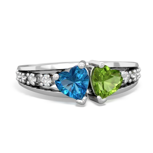 london topaz-peridot modern ring