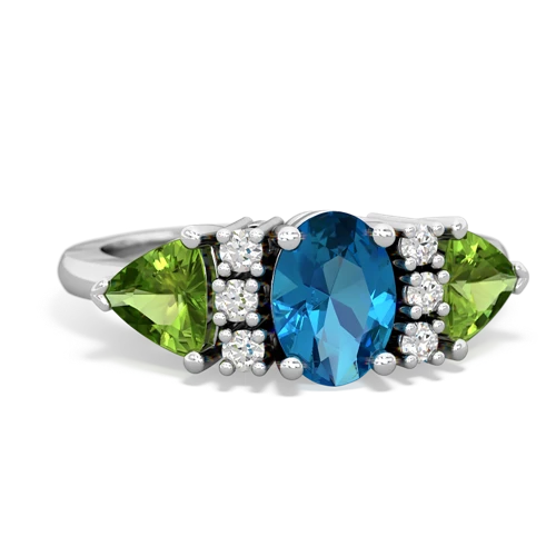 london topaz-peridot timeless ring