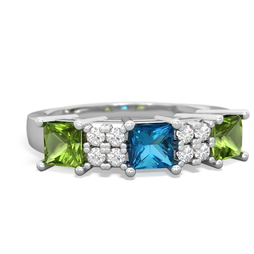 london topaz-peridot timeless ring