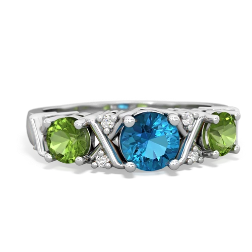 london topaz-peridot timeless ring