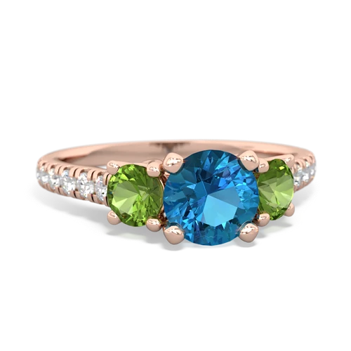 london topaz-peridot trellis pave ring